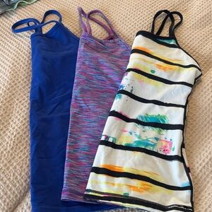 Lululemon 3 pack workout tanks-size 4